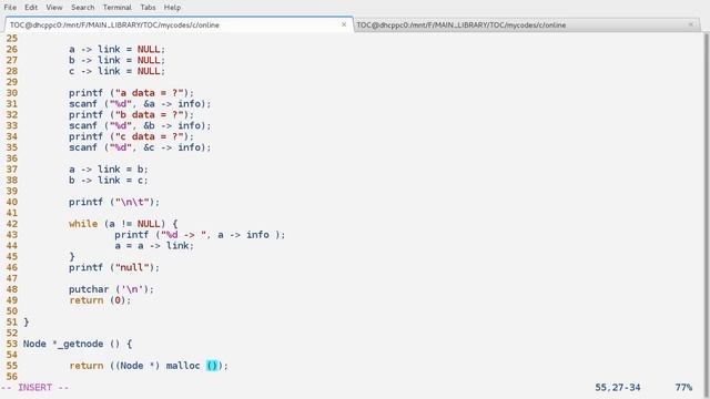 LINKED LIST CREATION USING C LANGUAGE смотреть онлайн