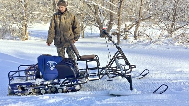 Лыжный модуль на мотобуксировщик Бурлак.