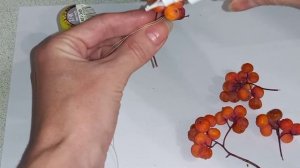 Стабилизирую рябину бумажным клеем