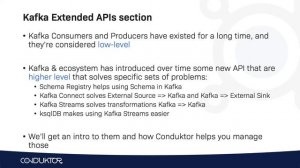 What are Kafka Extended APIs? Kafka Connect, Kafka Streams, ksqlDB and Schema Registry introduction