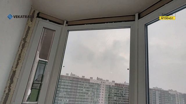 №13043.1 Мурино, Петровский бульвар 11-1 Остекление балкона ЖК Гринландия 2 смотреть онлайн