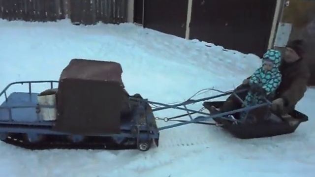 Самодельный мотобуксировщик смотреть онлайн