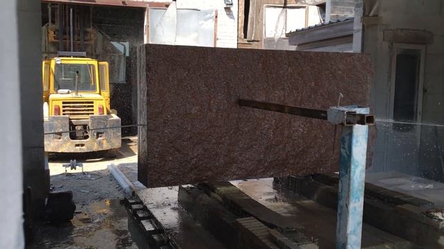 Распил гранитного блока алмазным канатом смотреть онлайн