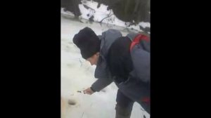 На мормышку попался толстолобик. Поймали на 10 киллограмм толстолобика зимой на рыбалке.