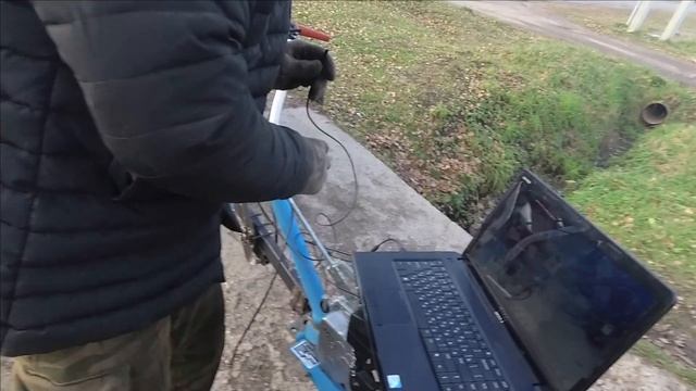 Диагностика редуктора мотоблока эндоскопом.