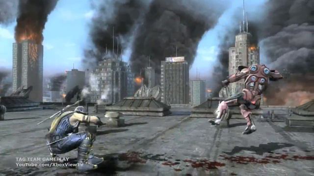 Mortal Kombat 9 - Official Tag Team Ninja Gameplay (2011) MK9 | HD