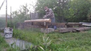 Беседка из бревна своими руками. Часть 1. (1)