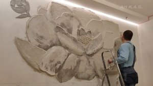 #25BAS-RELIEF ON THE WALL / БАРЕЛЬЕФ На СТЕНЕ Пион СВОИМИ Руками / Art K.A.G.
