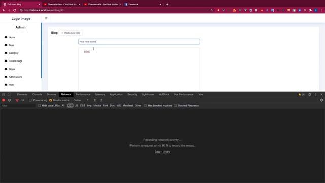 End of admin panel | Update blog and fix editor.js initData bug | Fullstack Laravel Vue | Part 45