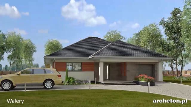 Projekt domu Walery - archeton.pl - parterowy 162,2 m2 смотреть онлайн
