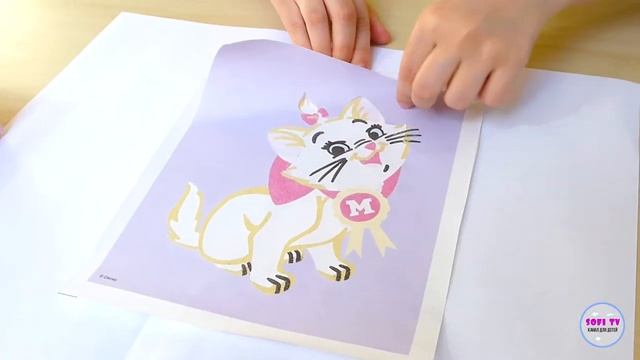 Картина из песка - 
Кошечка Мари от Lori Toys. Делаем песочную фреску