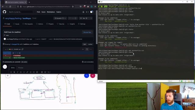 Git tutorial: commit history and visualisation of changes. смотреть онлайн