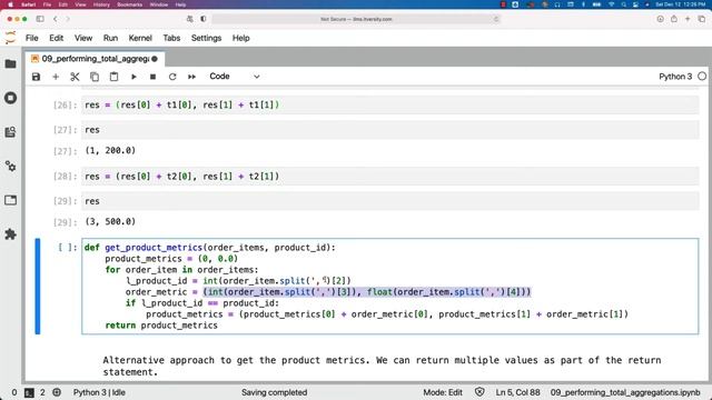 Programming Essentials Python - Manipulating Collections - Performing Total Aggregations
