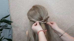 ? Быстрая прическа со жгутами / #прическа на длинные волосы
