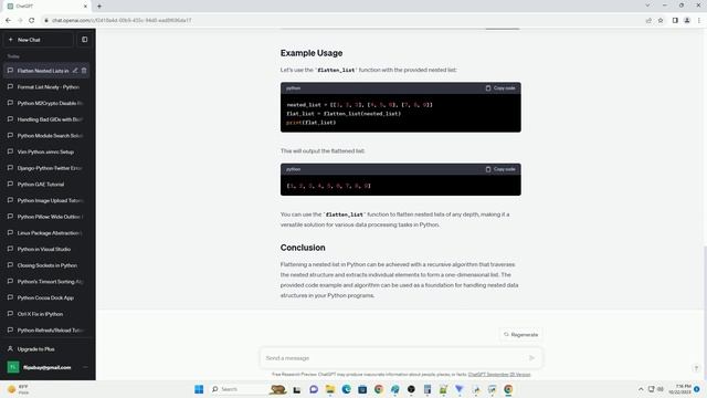 An ALGORITHM to create one list from X nested lists in Python