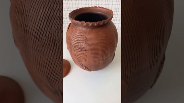 глиняный горшок. декор