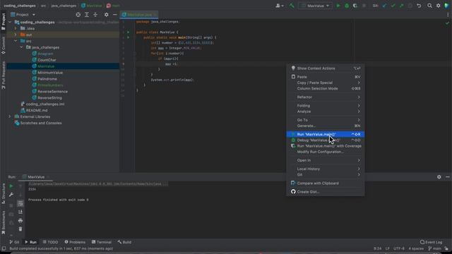 Maximum Value in Array using java смотреть онлайн