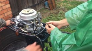 Первый запуск лодочного мотора «Ветерок 12» 2006 года выпуска