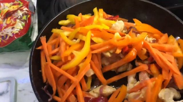 Funchoza with vegetables / Фунчоза с овощами, быстрый, правильный и вкусный ужин смотреть онлайн