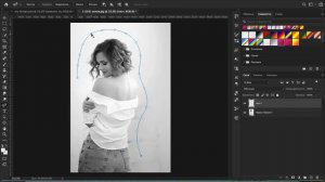 текст по произвольному контуру в Photoshop