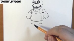 How to draw Suit, FNAF, Как нарисовать Суит, ФНАФ