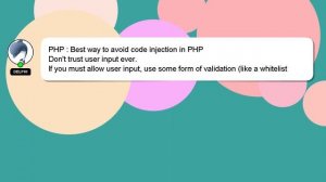 PHP : Best way to avoid code injection in PHP