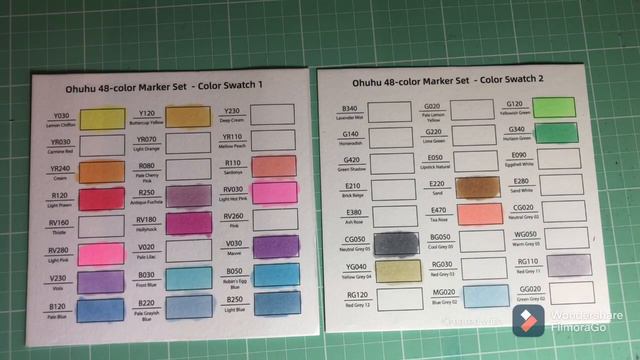 Ohuhu Pastel Marker Swatching смотреть онлайн