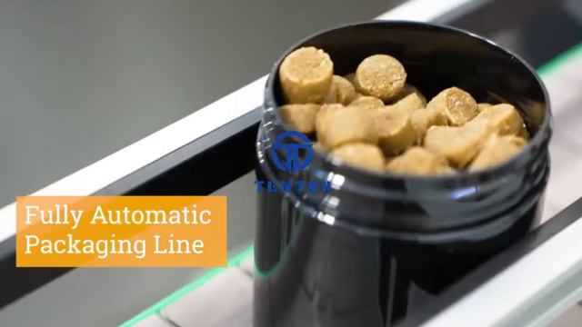China Foshan Tentoo Granule Dog Treat Jar Packing Machine