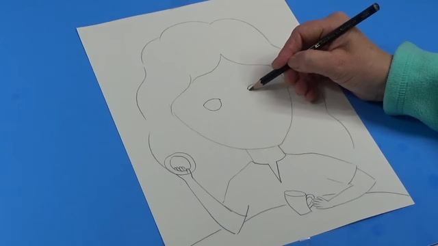 Учимся рисовать портрет мультяшной девочки