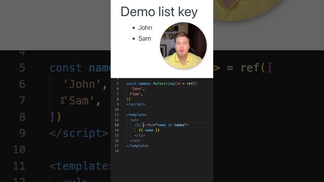 Цикл в Vue.js: обязательные key и index