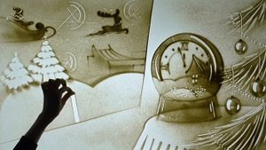 Новогоднее шоу в Москве мы рисуем песком для компании Аист