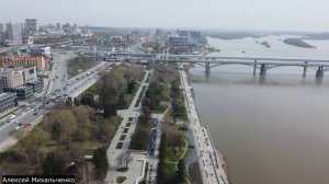 Новый мост Новосибирск обзор с высоты Набережная Речной Вокзал