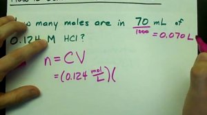 How to Convert mL to moles (Volume to Moles) (Concentration)