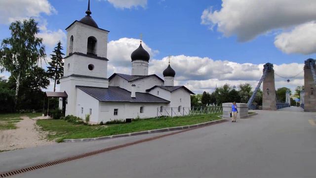 город Остров. Мосты. река Великая. 4k