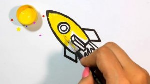 Bolalar uchun raketa rasm chizish/Drawing a rocket for children/Рисуем ракету для детей