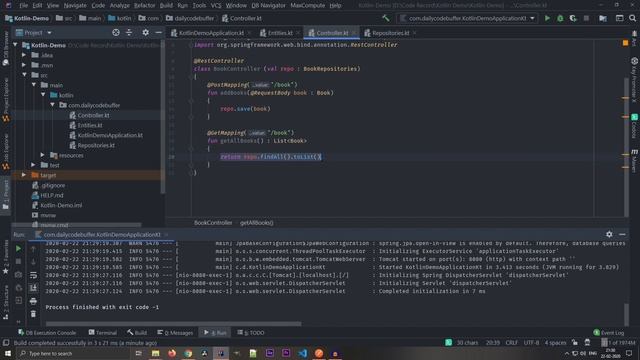 Spring Boot with Kotlin Tutorial смотреть онлайн