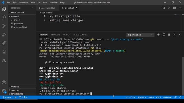 GIT View Commit using Show
