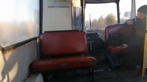 Едем домой с работы на автобусе.Автобус Паз-3205 маршрут Головные Сооружения-Усинск