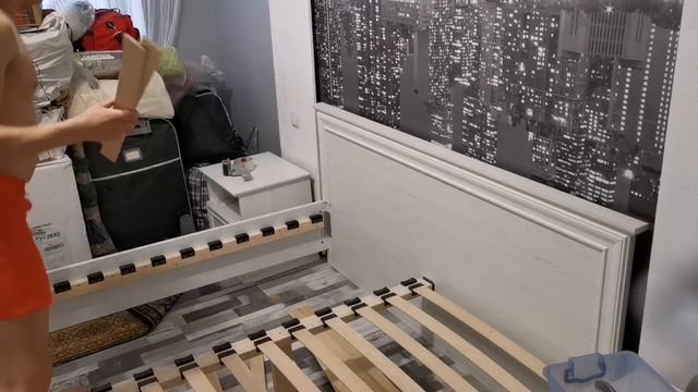 Как установить ЛАМЕЛИ в каркас КРОВАТИ, быстро СВОИМИ руками смотреть онлайн