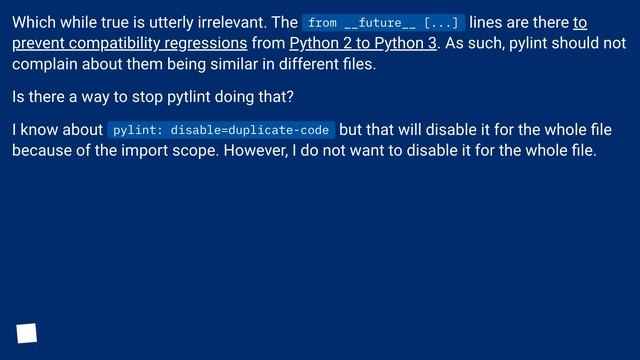 pylint duplicate code false positive смотреть онлайн