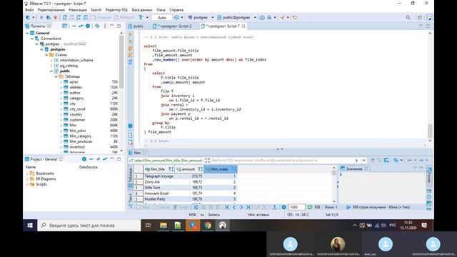 Курс по SQL 07 . Практические задачи. Оператор IN, подзапросы, оконные функции, having.