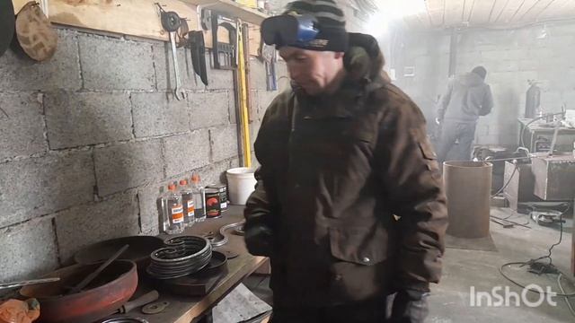 Компактная печь для бани .Холодная ковка , совок ,качерга смотреть онлайн