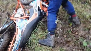 Эндуро испытание для самодельной грязезащиты BSE J2 STUNT 250e 19/16