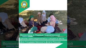 Волонтеры и Первые Чиркатинской школы присоединились к акции в честь Дня Государственного флага Росс