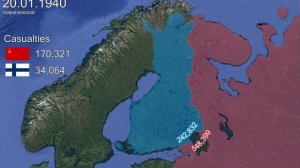The Winter War in 1 minute using Google Earth