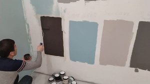 Как выбрать цвет краски для стен. Выбор цвет краска с пробниками