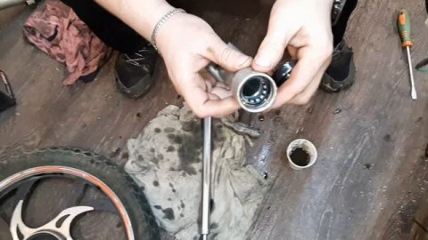 Мопед Альфа ремонт вилки