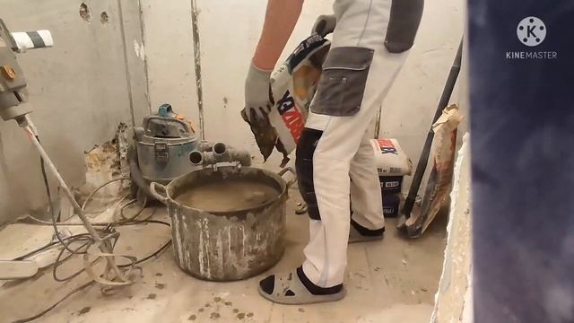 ВЫРАВНИВАНИЕ ПОЛА ПЛИТОЧНЫМ КЛЕЕМ