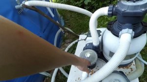 Каркасный бассейн INTEX на даче (457x122). Чистая вода и уход за бассейном!