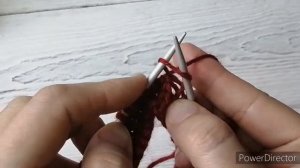 Вяжем левой рукой// вязание лицевых и изнаночных петель// вязание спицами
